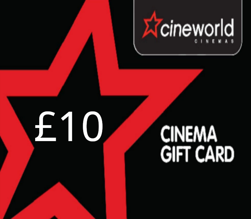 Cineworld Cinema £10 Gift Card cover art