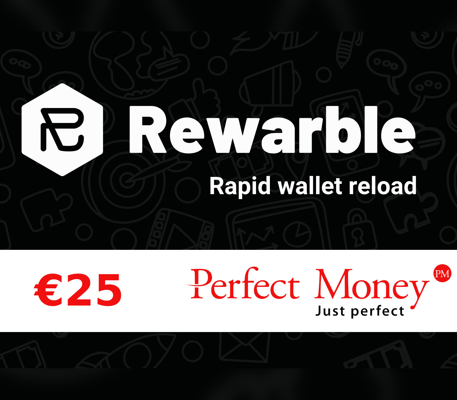 Rewarble Perfect Money EUR 25 Gift Card cover art