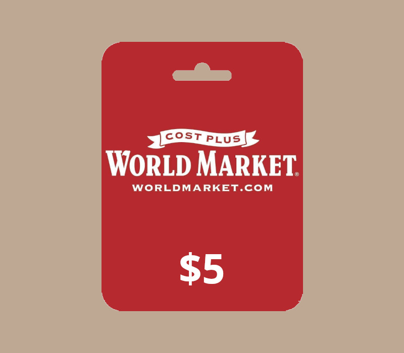 Cost Plus World Market USD 5 Gift Card cover art