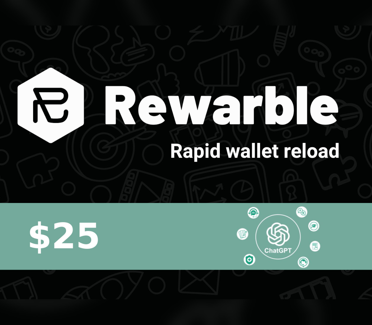 Rewarble ChatGPT $25 Gift Card cover art