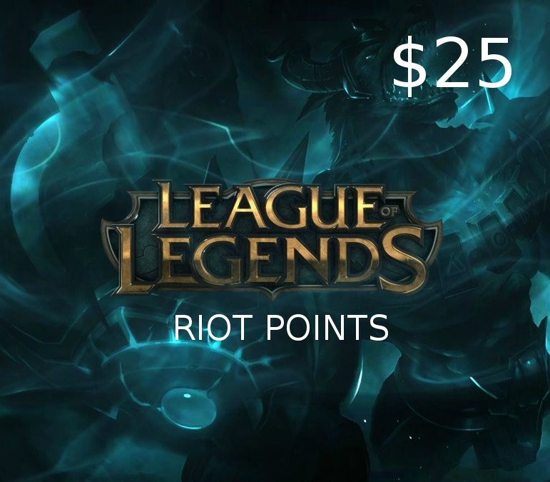 League of Legends 25 USD Prepaid RP Card cover art