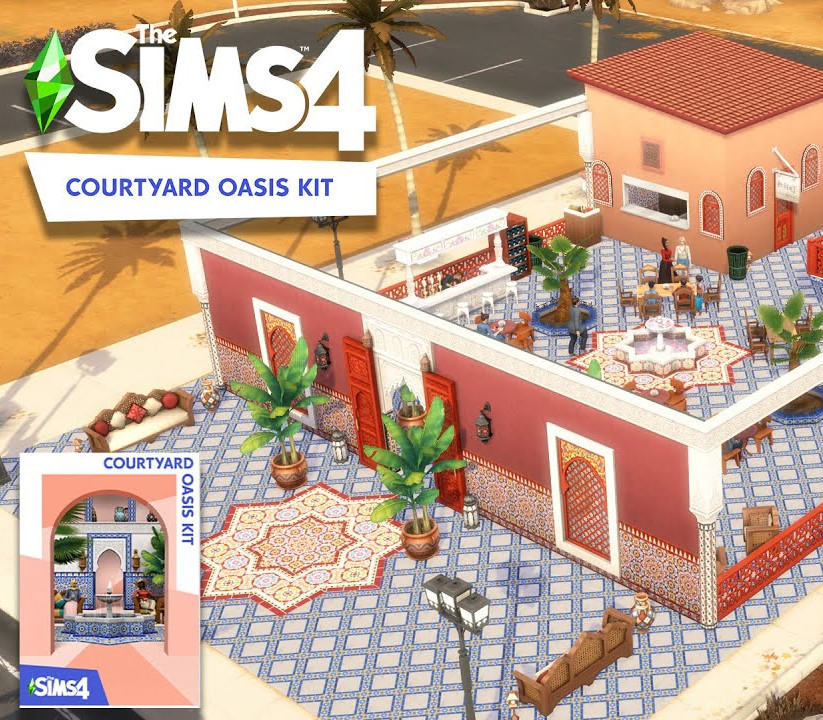 The Sims 4 - Courtyard Oasis Kit DLC cover art
