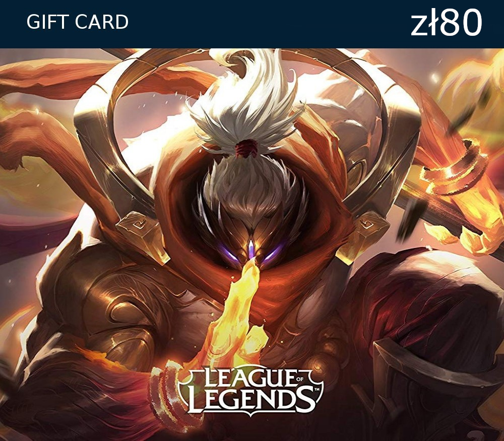 League of Legends PLN 80 Prepaid RP Card PL cover art