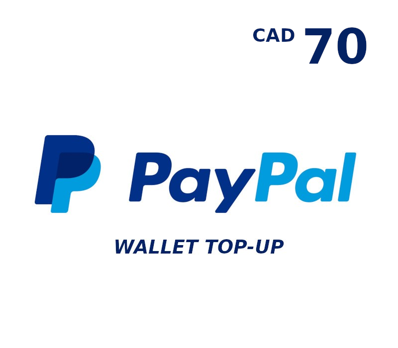 PayPal Wallet CAD 70 Top Up cover art