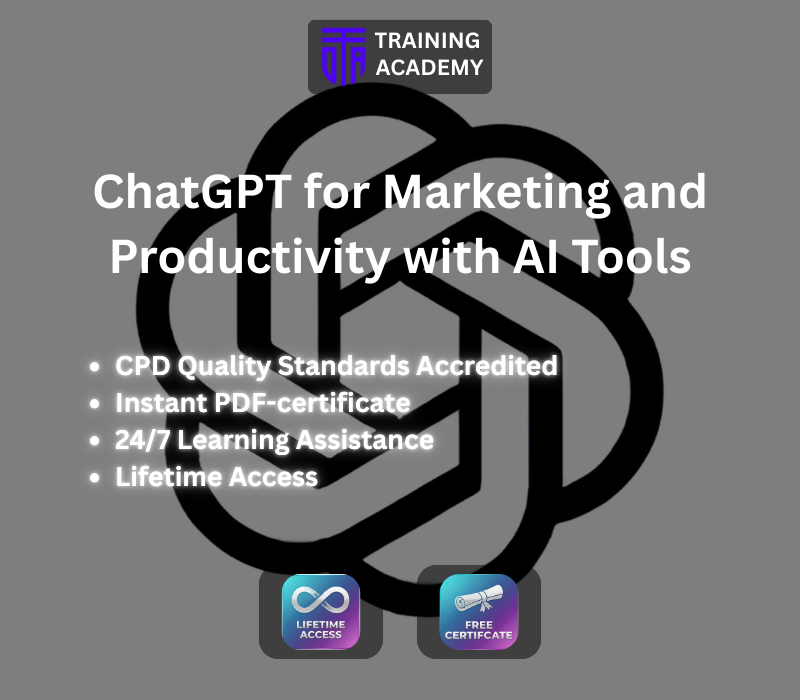 ChatGPT for Marketing and Productivity with AI Tools Course Online Training Academy cover art