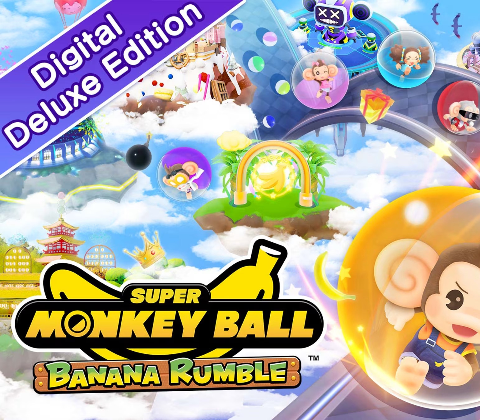 Super Monkey Ball Banana Rumble Digital Deluxe Edition cover art