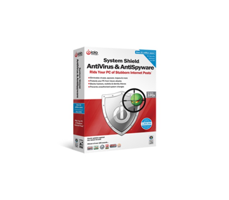 iolo System Shield AntiVirus and AntiSpyware 2023 (1 Year / 5 PCs) cover art
