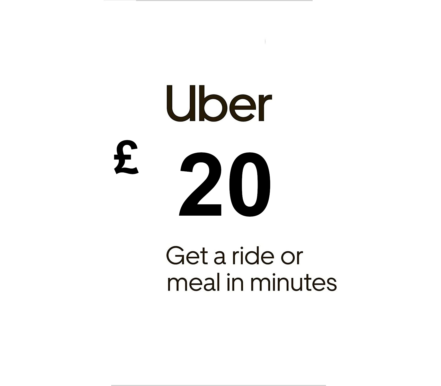 Uber GBP 20 Gift Card cover art