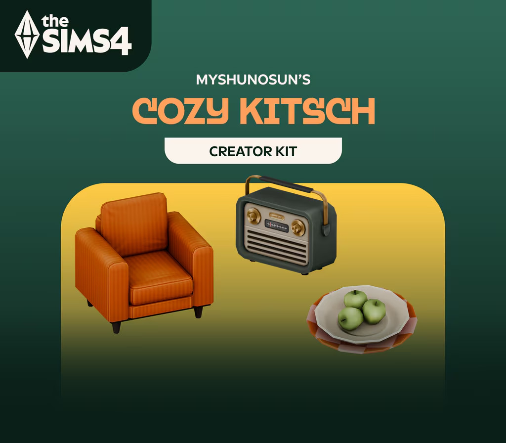 The Sims 4 - Cozy Kitsch Kit DLC cover art