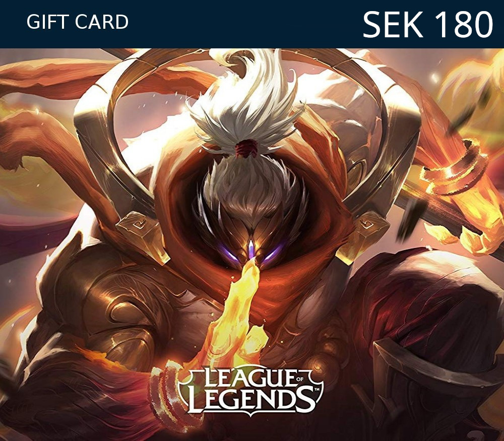 League of Legends 180 SEK Prepaid RP Card SE cover art