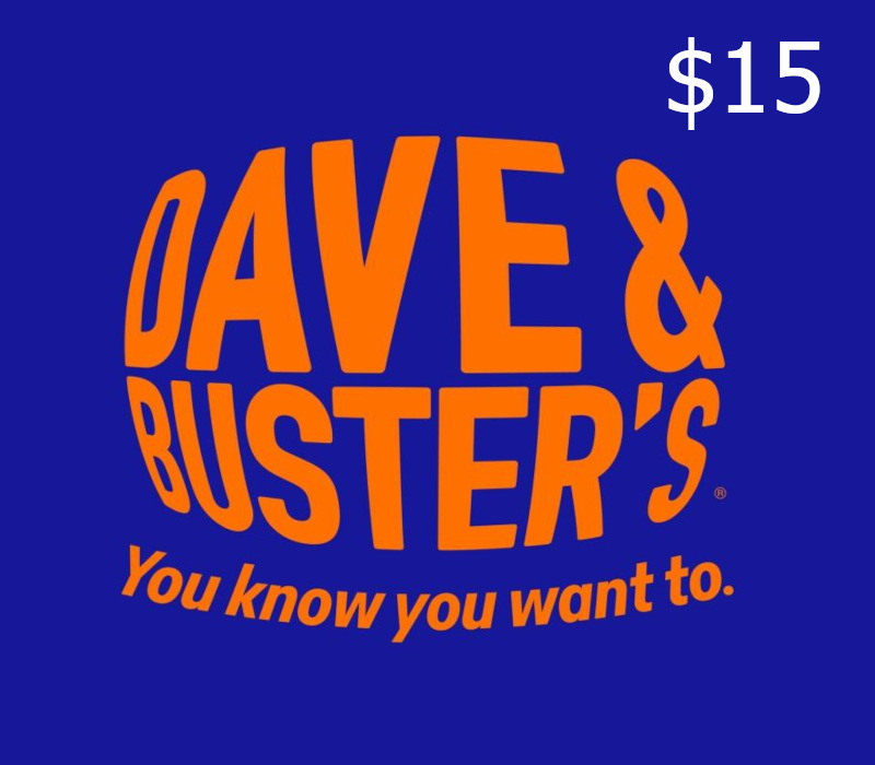 Dave & Buster's USD 15 Gift Card cover art