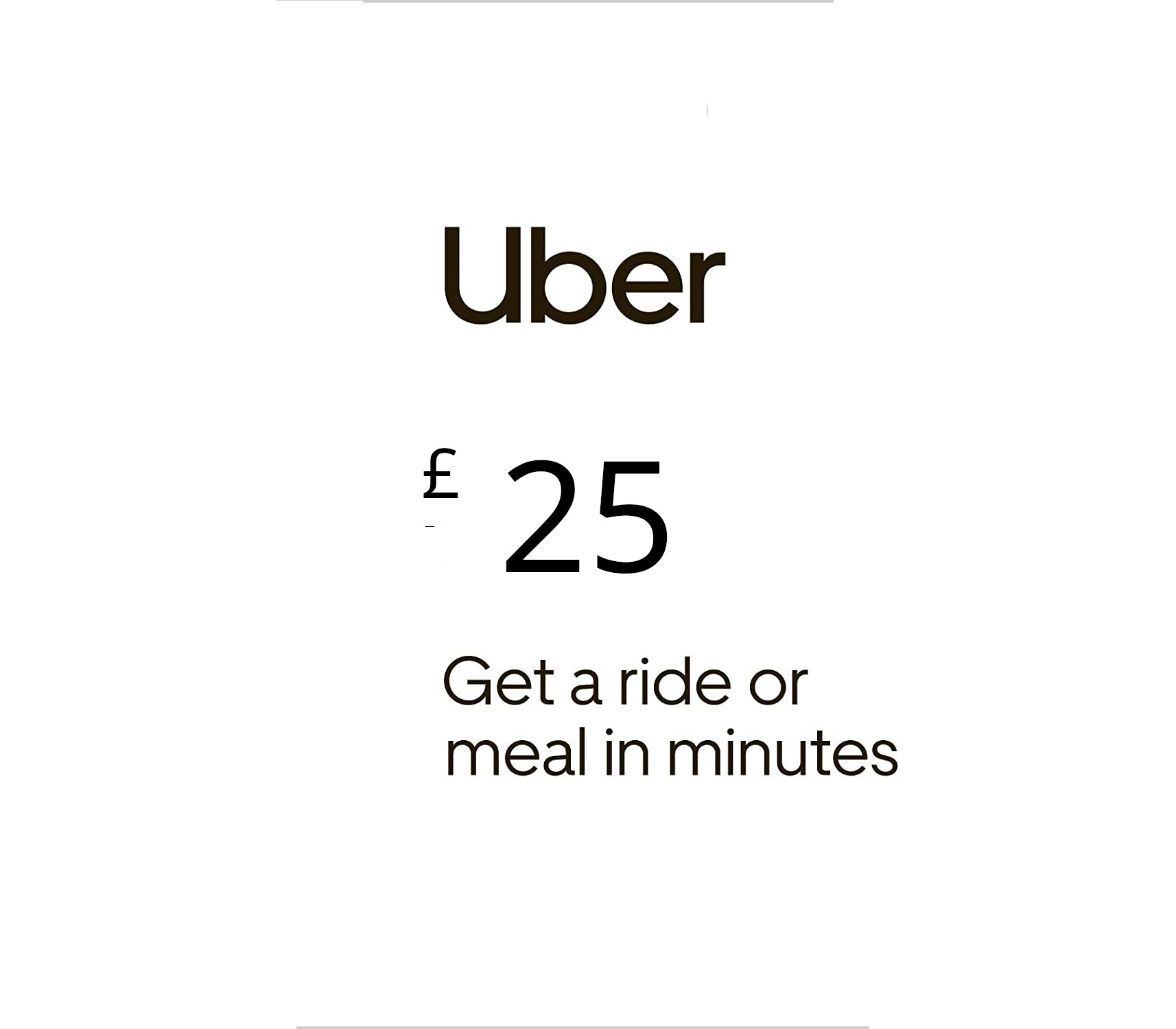 Uber £25 UK Gift Card cover art