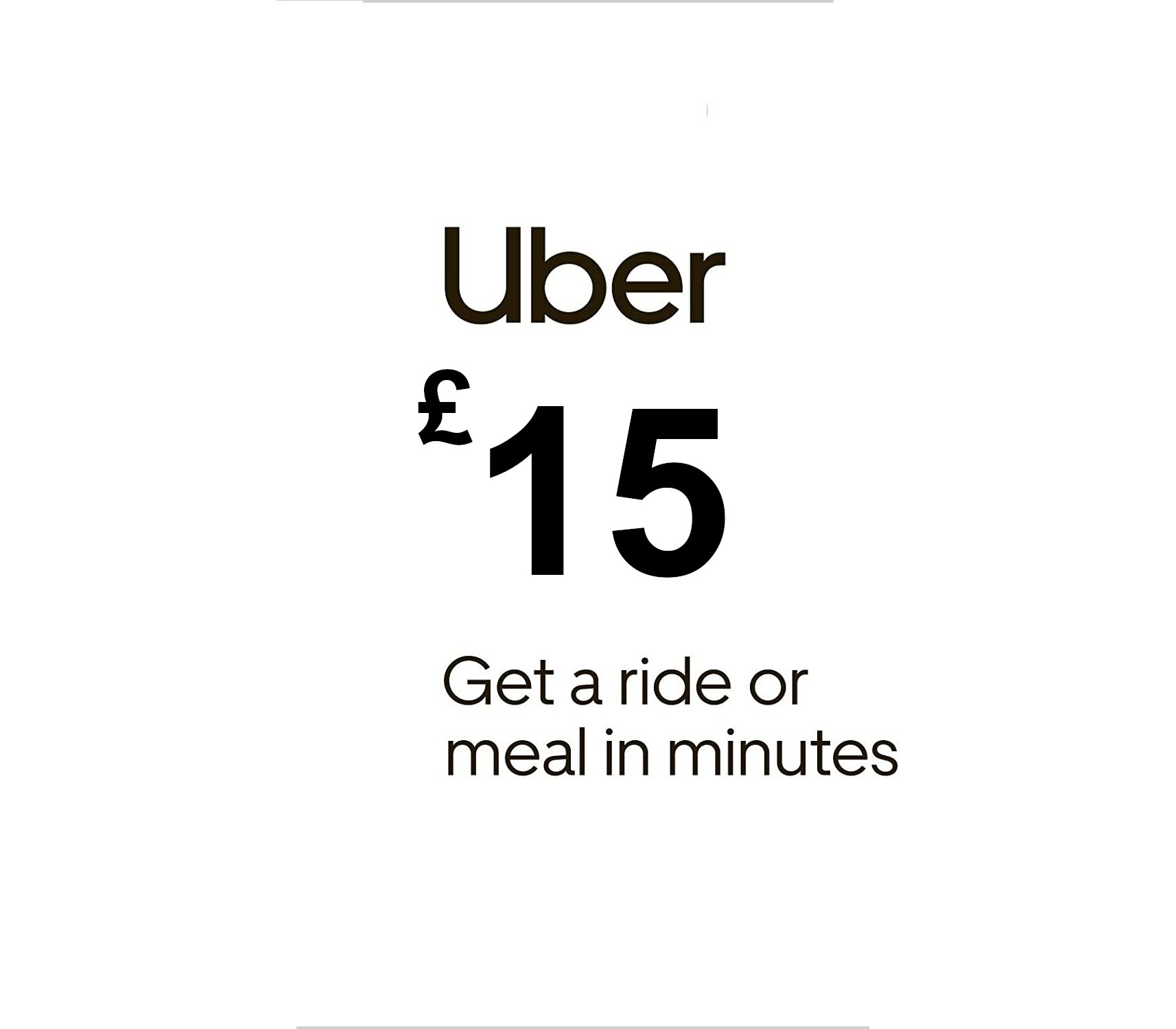 Uber £15 UK Gift Card cover art