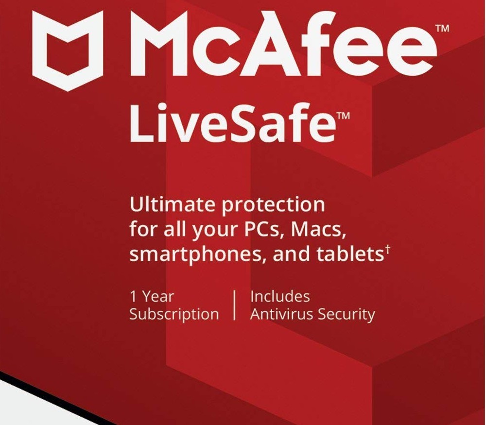 McAfee LiveSafe 2024 (1 Year / Unlimited Devices) cover art