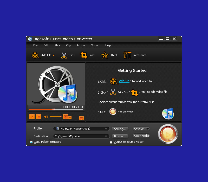 Bigasoft iTunes Video Converter cover art