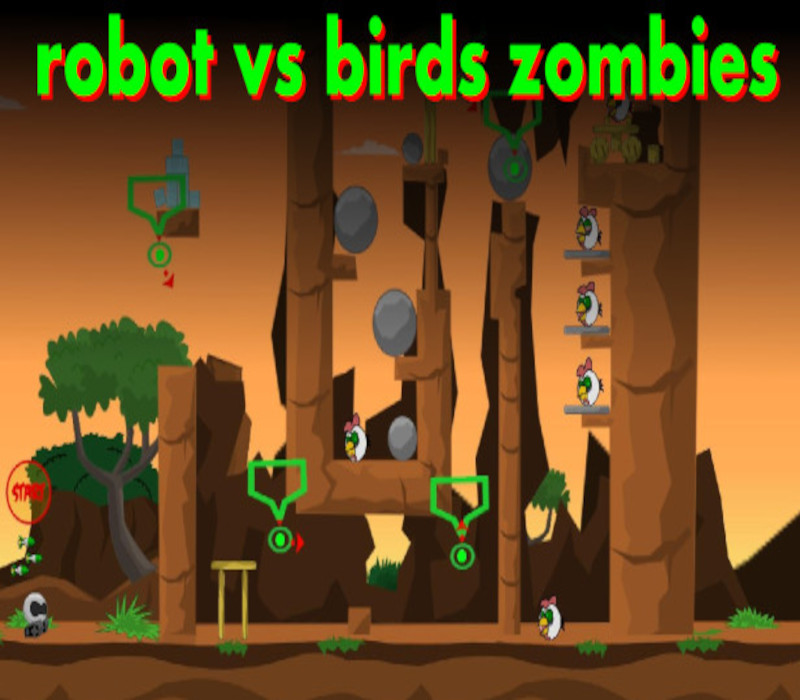 Robot vs Birds Zombies cover art