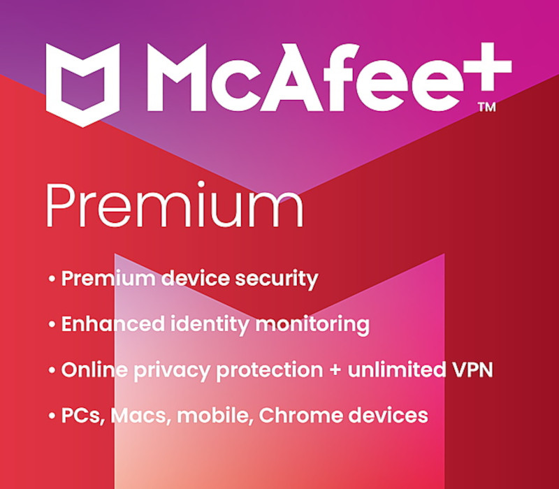 McAfee+ Premium Individual (1 Year / Unlimited Devices) cover art