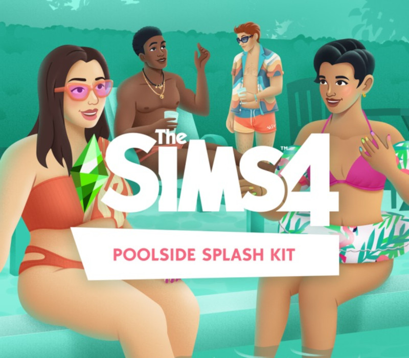 The Sims 4 - Poolside Splash Kit DLC cover art