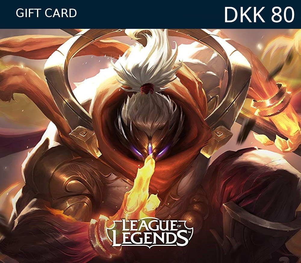 League of Legends 80 DKK Prepaid RP Card DK cover art