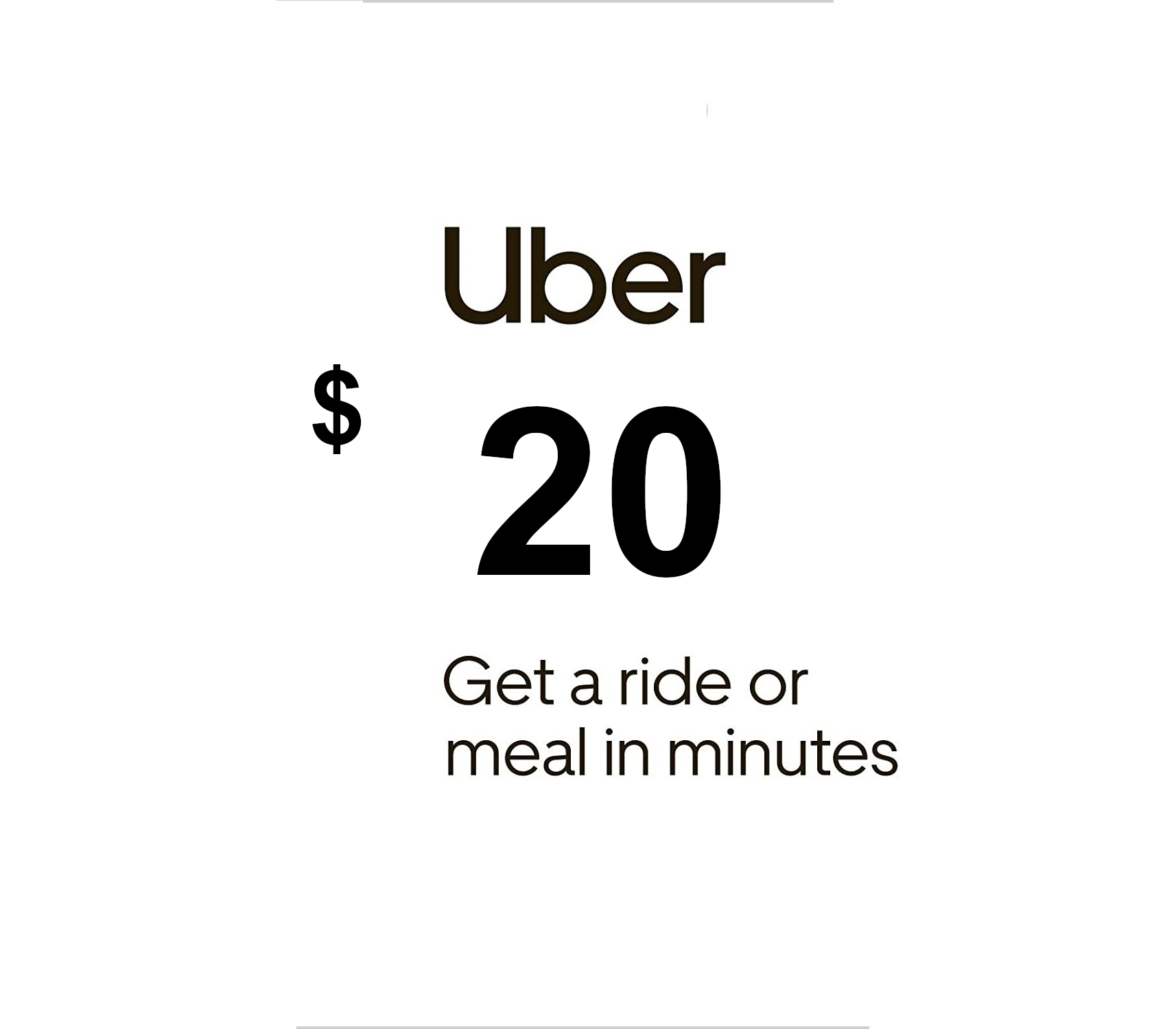 Uber USD 20 Gift Card cover art