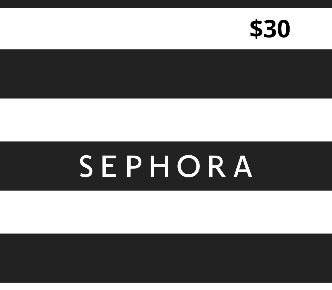 Sephora USD 30 Gift Card cover art