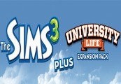 The Sims 3 + University Life DLC cover art