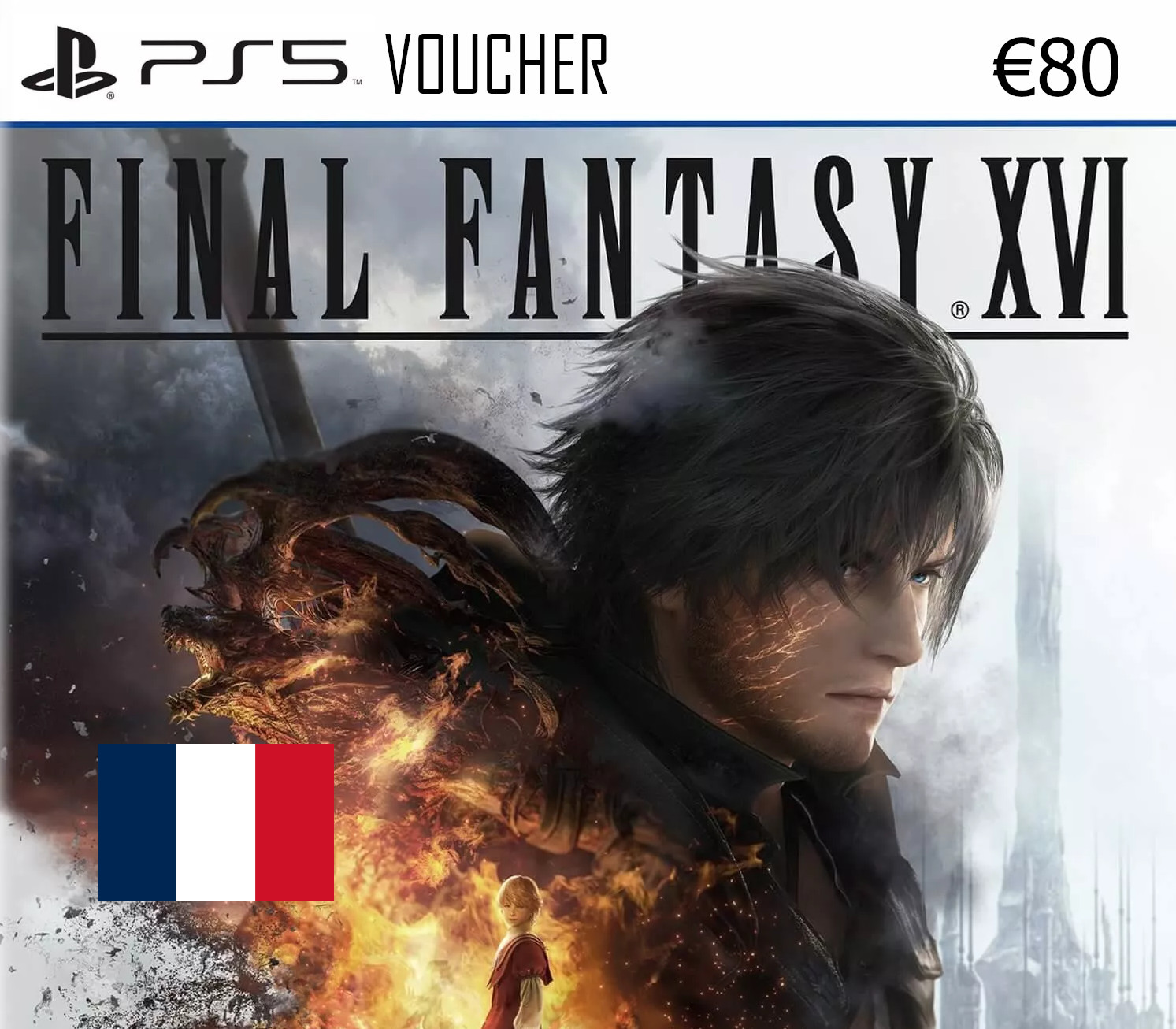 Final Fantasy XVI FR PlayStation Network Card €80 cover art