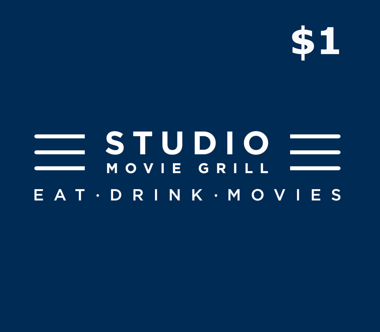 Studio Movie Grill $1 Gift Card cover art