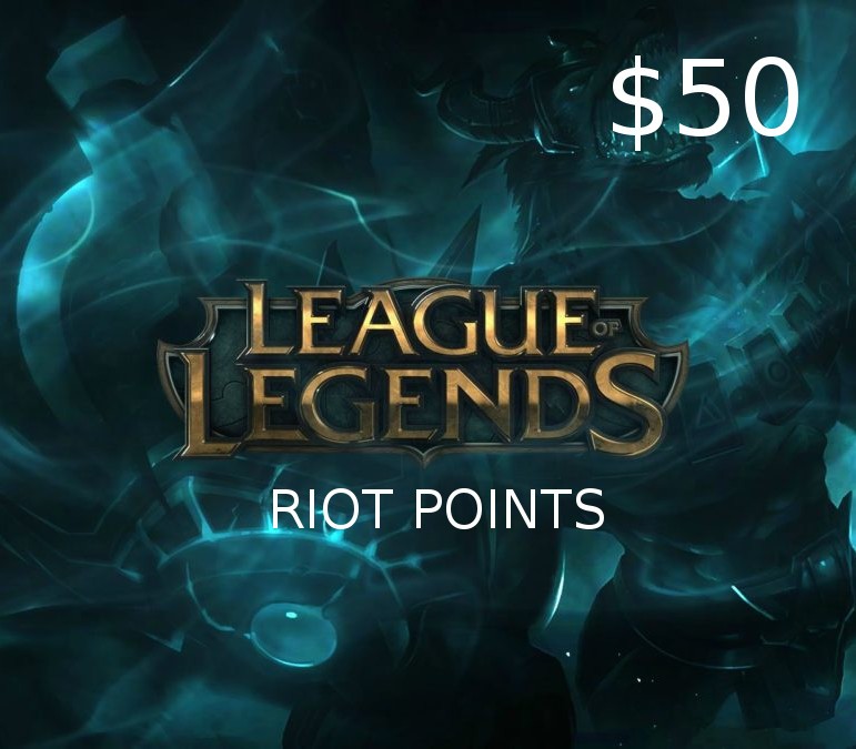 League of Legends 50 USD Prepaid RP Card cover art