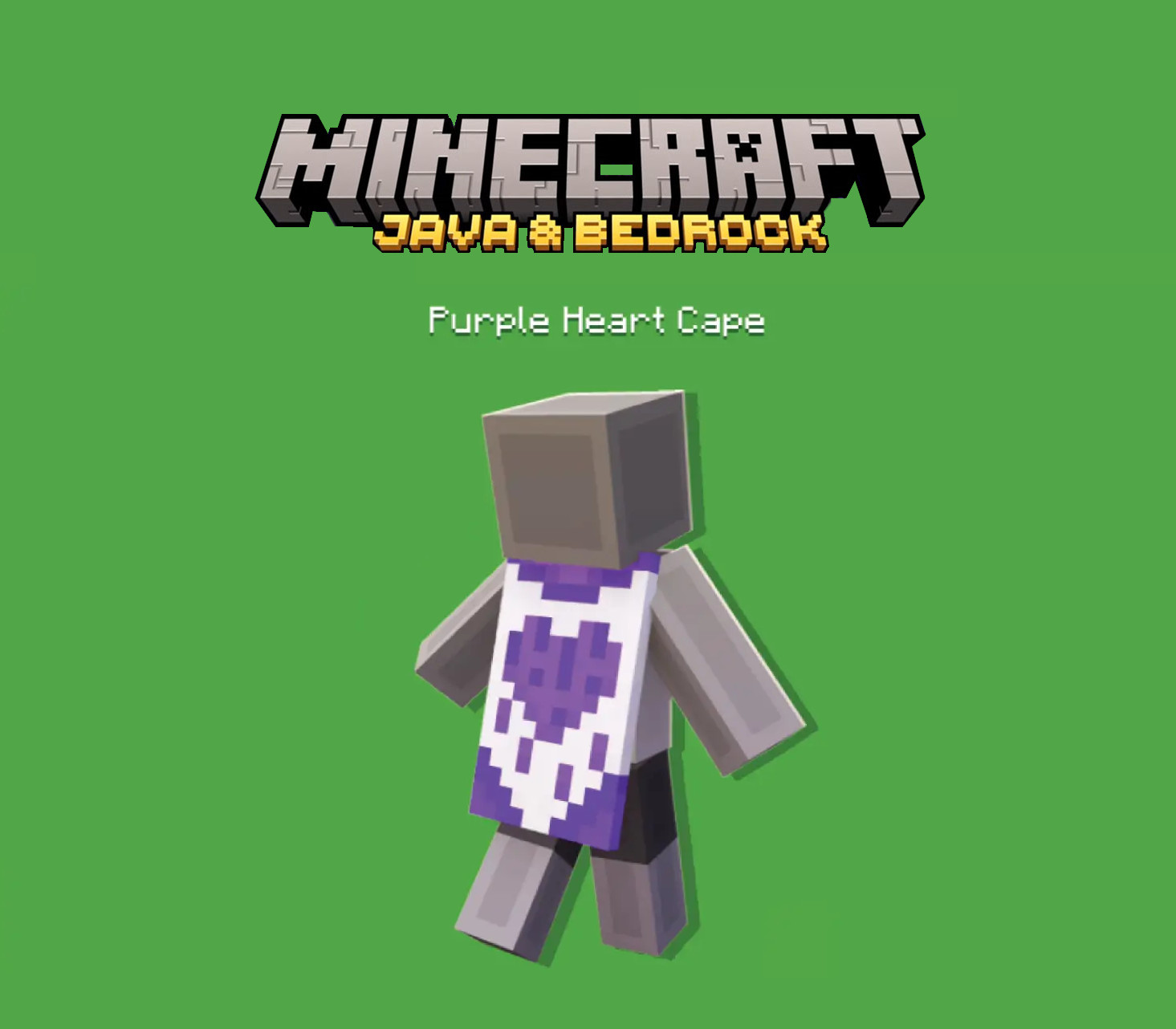 Minecraft Java & Bedrock Edition - Purple Heart Cape DLC cover art