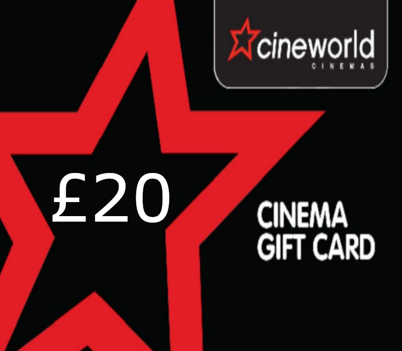 Cineworld Cinema £20 Gift Card cover art