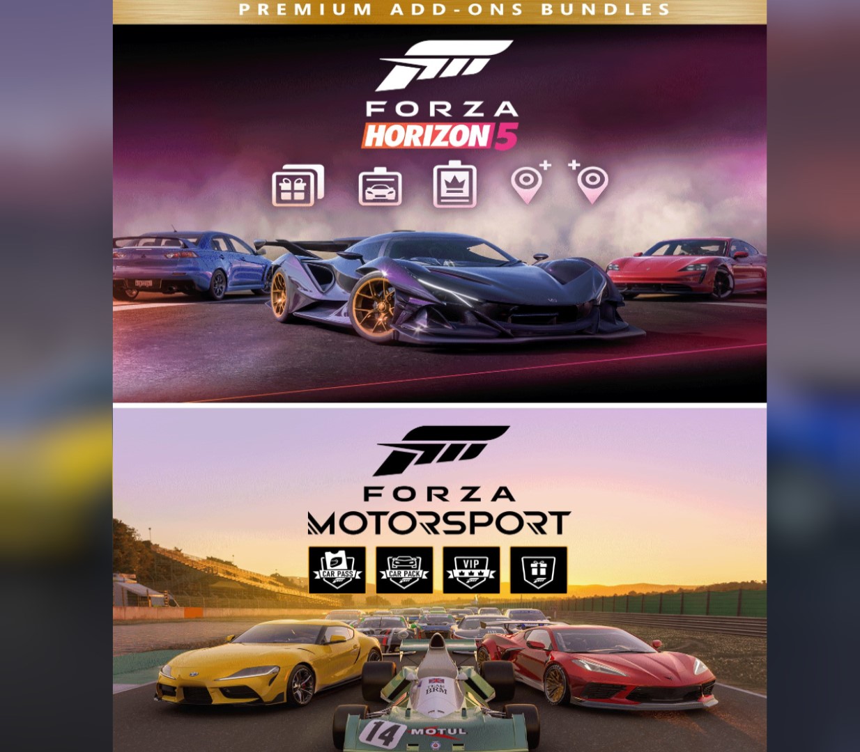 Forza Motorsport and Forza Horizon 5 - Premium Add-Ons Bundle DLC cover art