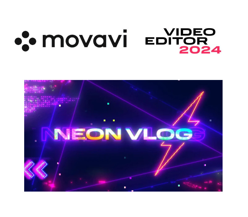 Movavi Video Editor 2024 - Neon Vlog Pack DLC cover art
