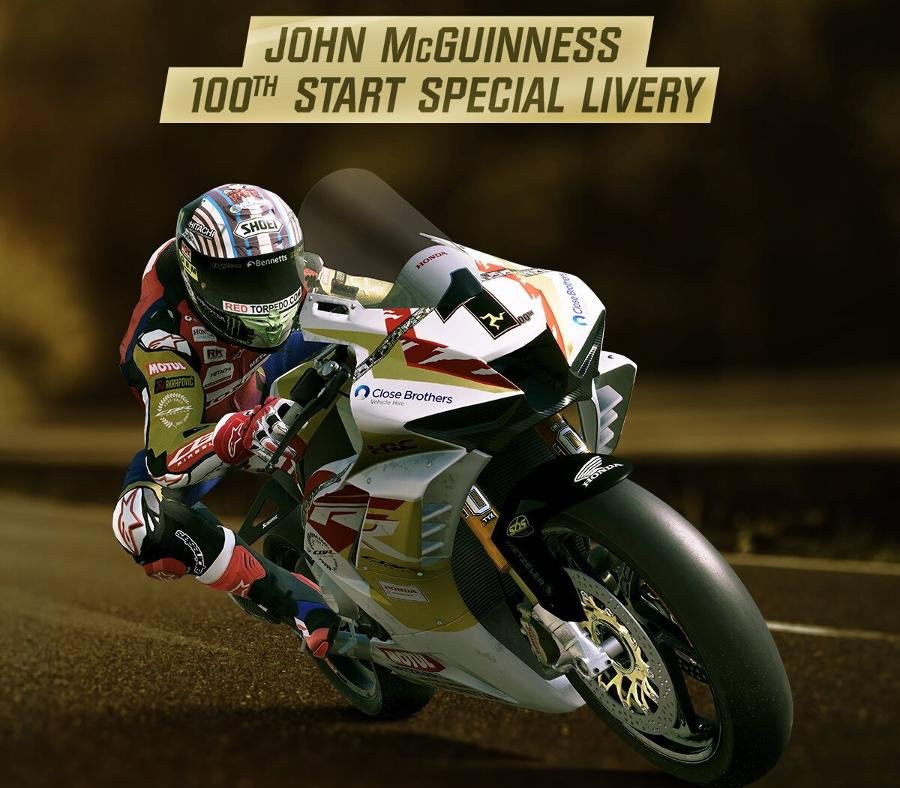 TT Isle Of Man 3 - John McGuinness 100th Start Livery DLC cover art
