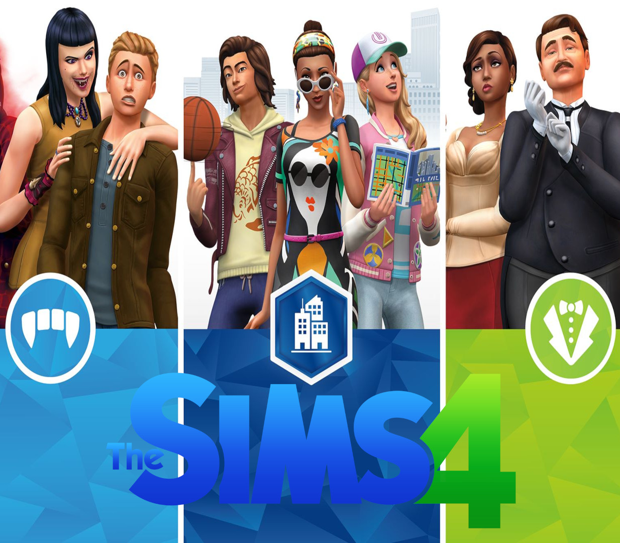 The Sims 4 - City Living + Vampires + Vintage Glamour DLC Bundle cover art