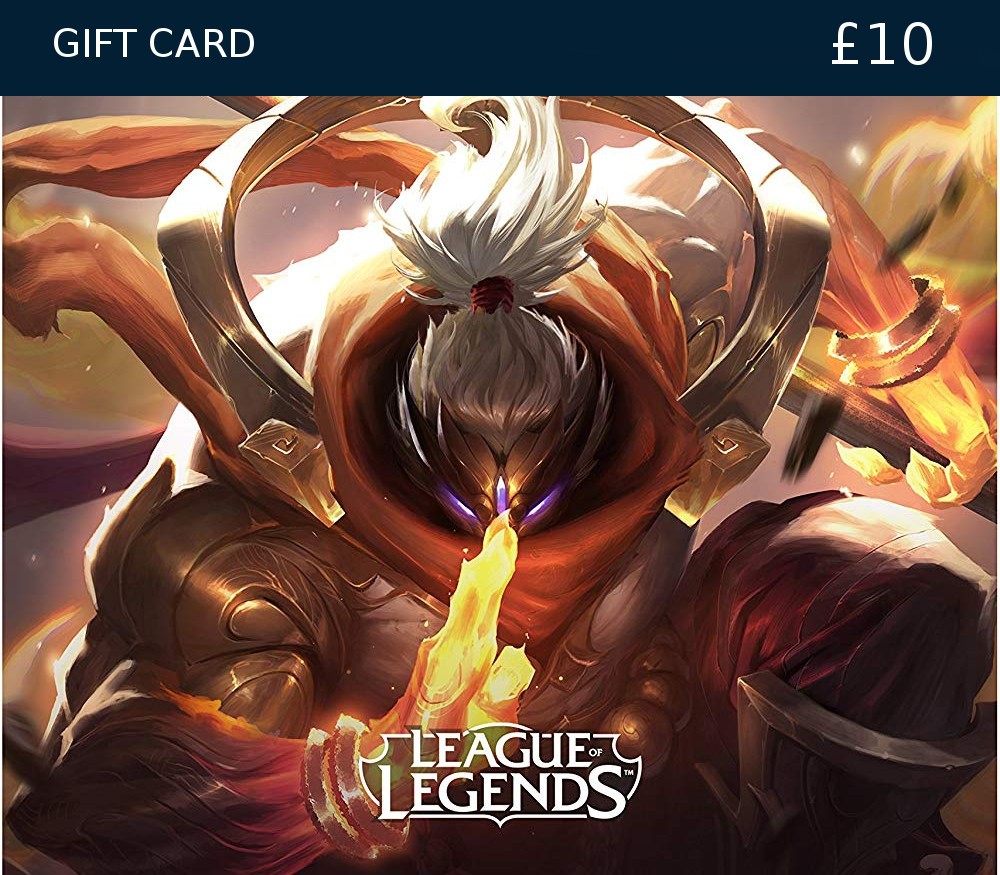 League of Legends 10 GBP Prepaid RP Card cover art