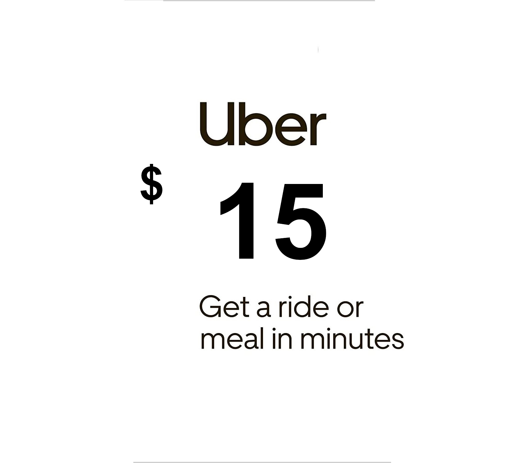 Uber $15 US Gift Card cover art