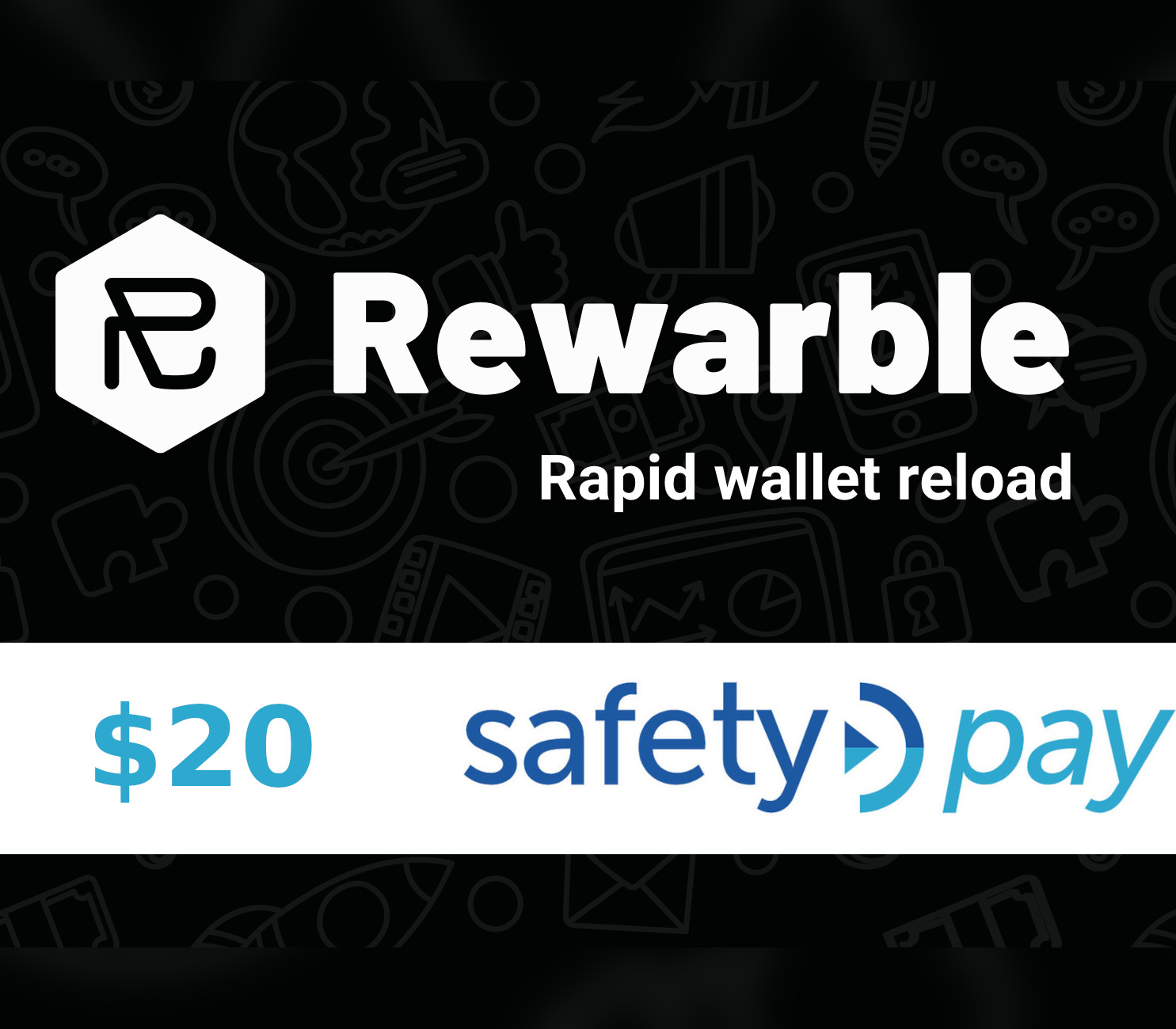 Rewarble SafetyPay $20 Gift Card cover art