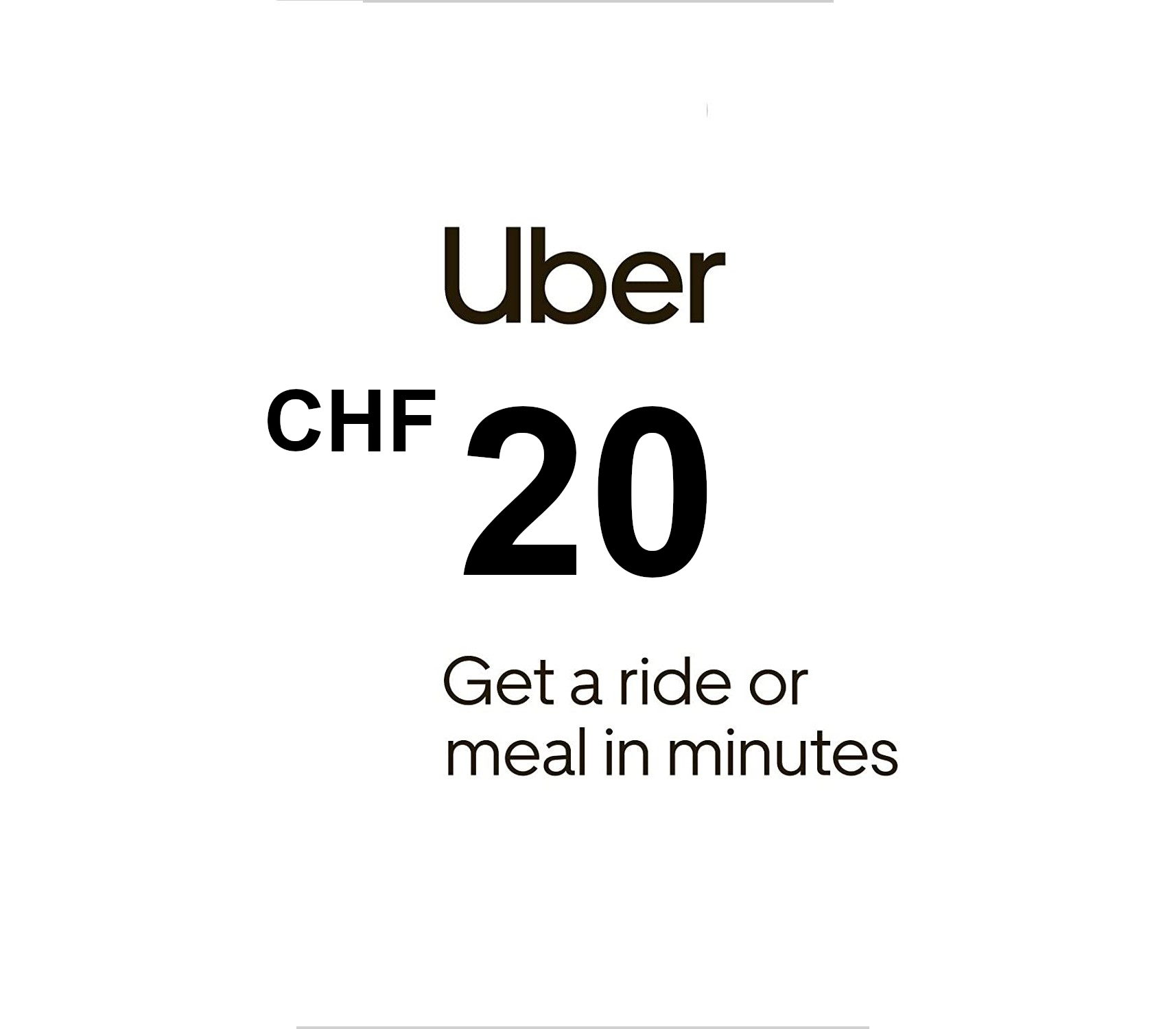 Uber 20 CHF Gift Card CH cover art