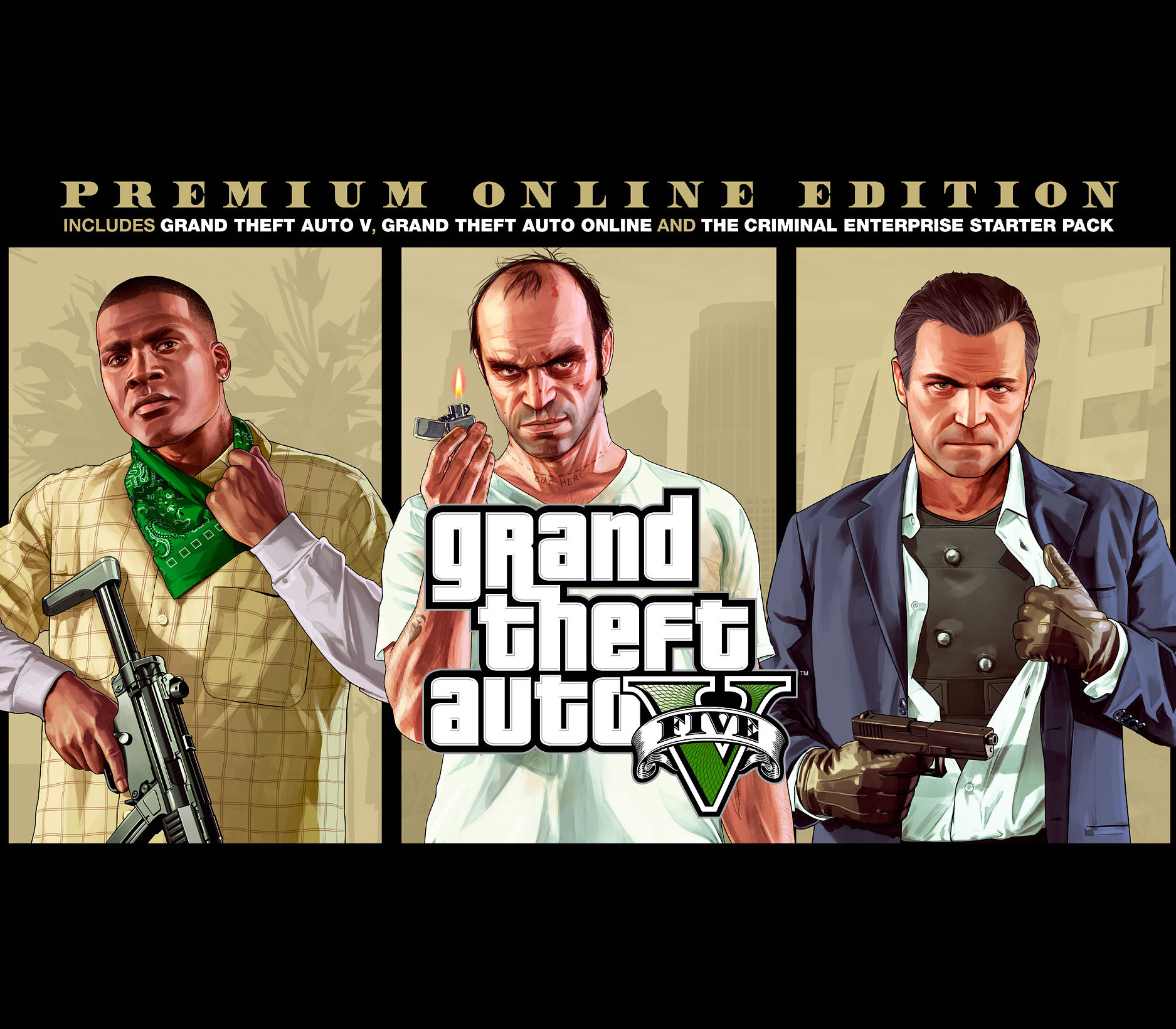 Grand Theft Auto V Premium Online Edition & Whale Shark Card Bundle cover art