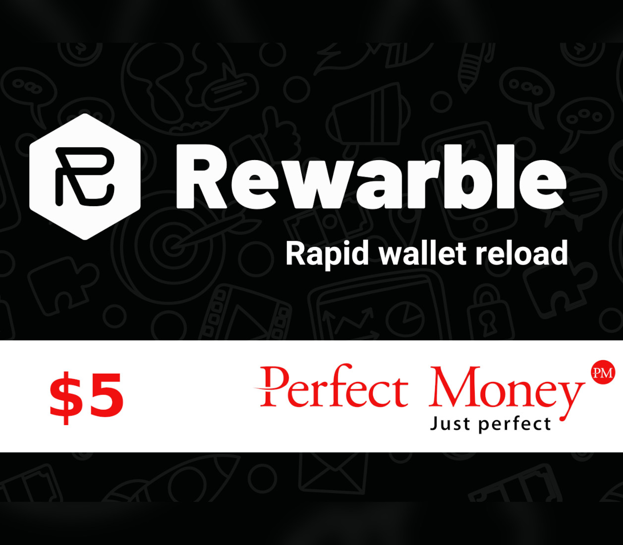 Rewarble Perfect Money $5 Gift Card cover art