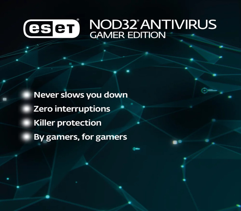 ESET NOD32 Antivirus Gamer Edition 2024 (1 Year / 1 PC) cover art