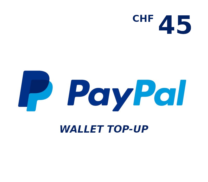 PayPal Wallet CHF 45 Top Up cover art