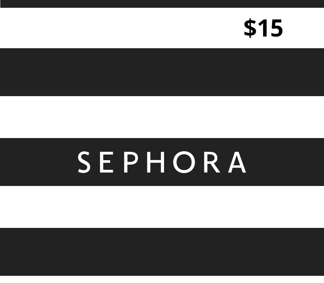 Sephora USD 15 Gift Card cover art