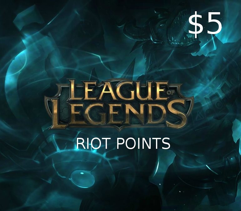 League of Legends 5 USD Prepaid RP Card cover art